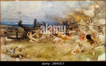 Frantisek Zenisek (1849-1916). Tschechischer Maler. Der Untergang der Adamiten, 1903. Öl auf Segeltuch. Nationalgalerie, Prag, Tschechische Republik. Stockfoto