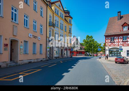 FORCHHEIM, DEUTSCHLAND - CA. AUGUST 2021: Das Stadtbild von Forchheim, Bayern, Deutschland Stockfoto
