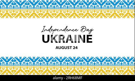Happy Ukraine Independence Day Vektorhintergrund, Banner in Flaggenfarben. Patriotisches Poster, Hintergrund. Feiertag am 24. August, ukrainischer Nationalfeiertag Stock Vektor