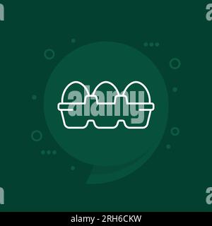 Eggs in Box-Symbol, linearer Vektor Stock Vektor