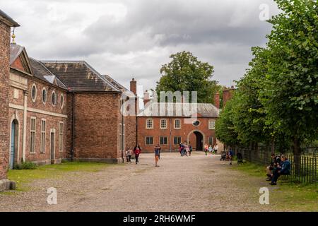 Dunham-massey-Ställe und Hof Stockfoto