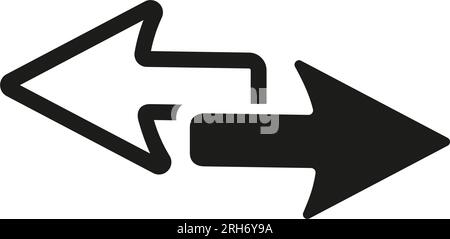 Pfeile, die das Symbol für einfachen Datenverkehr anzeigen Stock Vektor