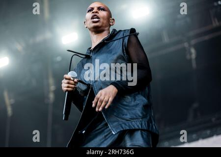 Mailand, Italien. 02. Juli 2023. MAILAND, ITALIEN - JULI 2: Skin of Skunk Anansie tritt am I-Days 2023 Ippodromo Snai La Maura Milan am 2. Juli 2023 in Mailand auf. (Foto: Roberto Finizio/NurPhoto) Kredit: NurPhoto SRL/Alamy Live News Stockfoto