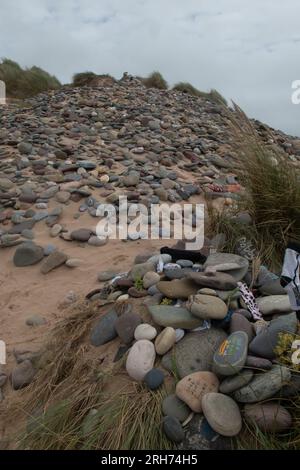 Schwelgen Sie dem fiktiven Charakter „Dobby“ in Freshwater East, Pembrokeshire, Wales. Stockfoto