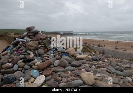 Schwelgen Sie dem fiktiven Charakter „Dobby“ in Freshwater East, Pembrokeshire, Wales. Stockfoto