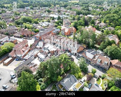Brockenhurst Village in New Forest Hampshire UK aus der Vogelperspektive Stockfoto