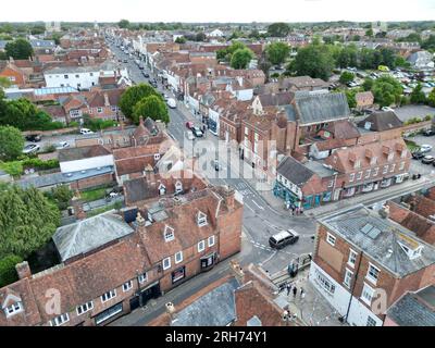 Lymington Town in Hampshire, UK Drohne, Luft Stockfoto