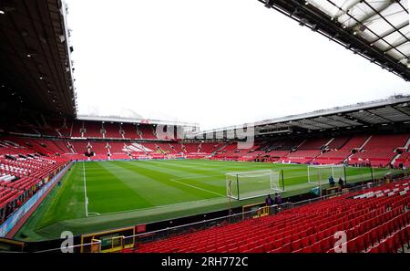 MANCHESTER, GROSSBRITANNIEN. 14. Aug. 2023. Allgemeiner Blick auf das Stadion vor dem Spiel der Premier League in Old Trafford, Manchester. Das Bild sollte lauten: Andrew Yates/Sportimage Credit: Sportimage Ltd/Alamy Live News Stockfoto