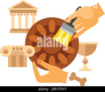 Symbol für archäologische Ausgrabungen Stock Vektor