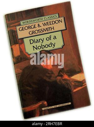 George und Weedon Grossmith - Nobody Tagebuch. Buchumschlag. Studio-Einrichtung mit weißem Hintergrund Stockfoto