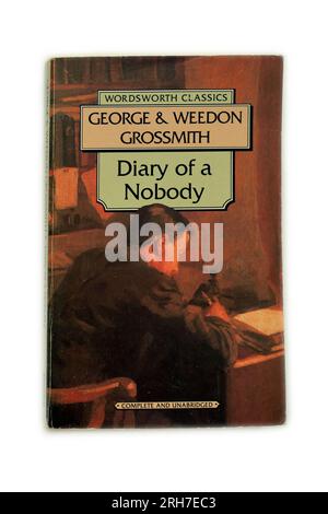 George und Weedon Grossmith - Nobody Tagebuch. Buchumschlag. Studio-Einrichtung mit weißem Hintergrund Stockfoto