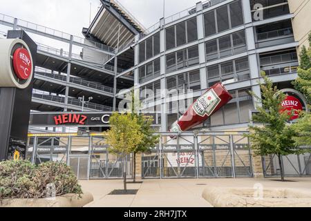 Pittsburgh, Pennsylvania - 5. August 2023: Eintritt Zum Acrisure Stadium Hienz Gate Stockfoto