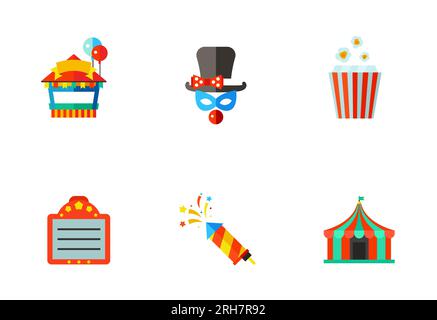 Karneval-Ikonensatz Stock Vektor