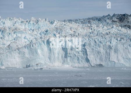 Westgrönland, Baffin Bay, Paul-Emile Victor, Eqi-Gletscher alias Eqip Sermia. Gilt als der kalbendste Gletscher Grönlands. Gletschergesicht. Stockfoto