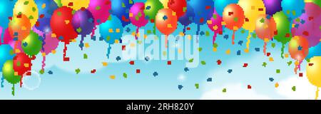 Dekoratives Element Mit Ballons Stock Vektor