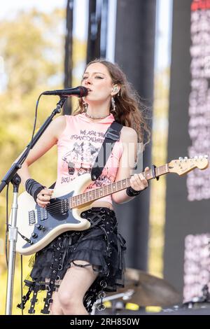 San Francisco, USA. 13. Aug. 2023. Holly Humberstone während des Outside Lands Music Festivals am 13. August 2023 in San Francsico, Kalifornien (Foto: Daniel DeSlover/Sipa USA) Guthaben: SIPA USA/Alamy Live News Stockfoto