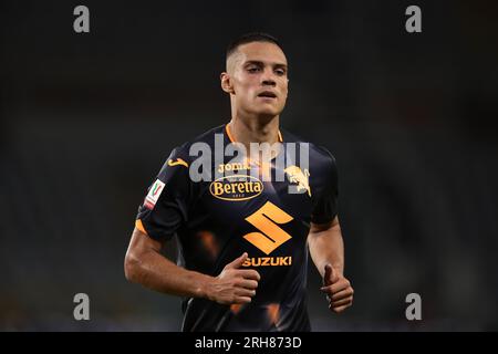 Turin, Italien. 14. Aug. 2023. Samuel Ricci vom Turin FC während des Spiels der Coppa Italia Runde 32 im Stadio Grande Torino, Turin. Der Bildausdruck sollte lauten: Jonathan Moscrop/Sportimage Credit: Sportimage Ltd/Alamy Live News Stockfoto