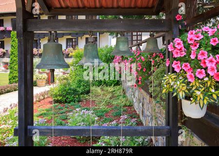 A chime at the Serbian Orthodox Manasija Monastery (established in 1406-1418) in Despotovac, Serbia Stock Photo