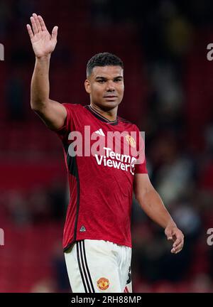 Manchester, Großbritannien. 14. Aug. 2023. Casemiro von Manchester United während des Premier League-Spiels in Old Trafford, Manchester. Das Bild sollte lauten: Andrew Yates/Sportimage Credit: Sportimage Ltd/Alamy Live News Stockfoto