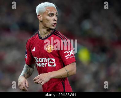 Manchester, Großbritannien. 14. Aug. 2023. Antony of Manchester United während des Premier League-Spiels in Old Trafford, Manchester. Das Bild sollte lauten: Andrew Yates/Sportimage Credit: Sportimage Ltd/Alamy Live News Stockfoto