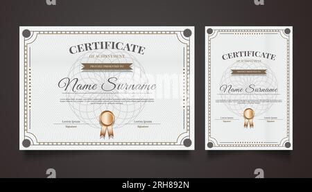 Vorlage für Luxuszertifikat mit Vintage-Ornamenten Stock Vektor