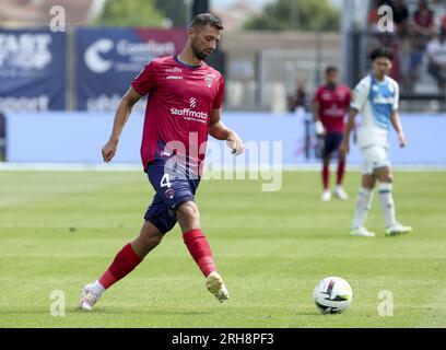 Mateusz Wieteska von Clermont während des Fußballspiels der französischen Meisterschaft Ligue 1 zwischen Clermont Foot 63 und AS Monaco am 13. August 2023 im Stadion Gabriel-Montendi in Clermont-Ferrand, Frankreich Stockfoto