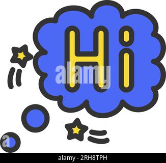 Bild Des Symbols „Hi Bubble“. Stock Vektor