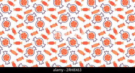 Nahtloses Halloween-Muster. Nahtloses Muster mit niedlichen halloween-Elementen. Abbildung der Vektorabwicklung. Stock Vektor