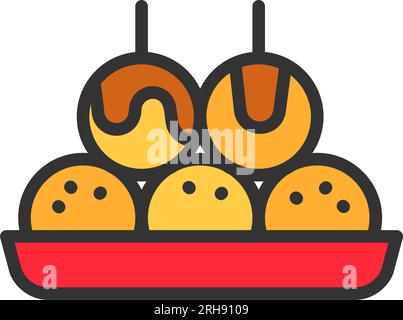 Bild Des Takoyaki-Symbols. Stock Vektor