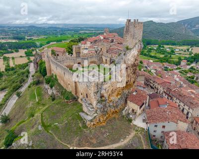 Schloss der Stadt Frias Burgos, Spanien in Europa. Die schöne Stadt Spaniens Stockfoto