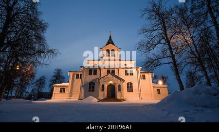 Kirche in Gallivare Lappland Stockfoto