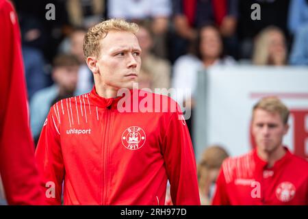 Aarhus, Dänemark. 13., 2023. August. Anders Klynge von Silkeborg, gesehen während des 3F. Superliga-Spiels zwischen Aarhus GF und Silkeborg im Ceres Park in Aarhus. (Foto: Gonzales Photo - Morten Kjaer). Stockfoto