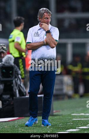 Cheftrainer Feralpisalo Stefano Vecchi während des Spiels der Coppa Italia Turin FC gegen Feralpisalo im Olimpic Stadium Grande Torino in Turin, Italia Soccer (Cristiano Mazzi/SPP). Guthaben: SPP Sport Press Photo. Alamy Live News Stockfoto