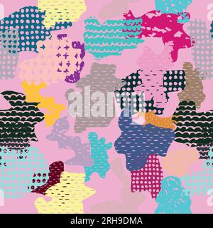 Vektor aus rosafarbenem Material mit nahtlosem Muster Stock Vektor