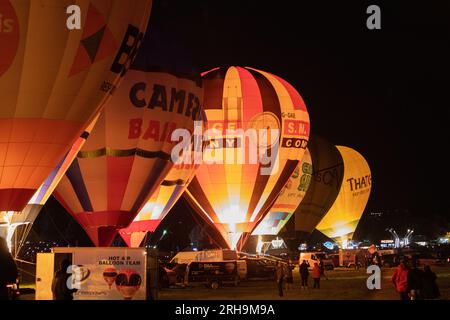 Bristol, Großbritannien. August 2023. Die Bristol International Balloon Fiesta 2023 findet jährlich im Ashton Park in Bristol statt. Stockfoto