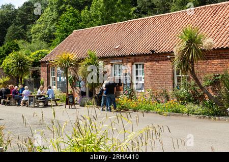 Das Cottage Fenstercafe in Silverburn Park, Fife, Schottland Stockfoto