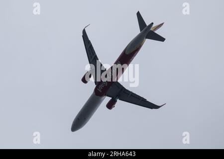 Chiangmai, Thailand - Juni 29 2023: VN-A535 Airbus A321-200 der Vietjet-Fluggesellschaft. Starten Sie vom Chiang Mai International Airport nach Ho Chi Minh City Stockfoto