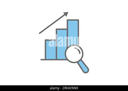 Symbol "Suchmaschinenoptimierung". Symbol für Suchmaschinenoptimierung. Geeignet für Website-Design, App, Benutzeroberflächen. Flacher Symbolstil. Stock Vektor