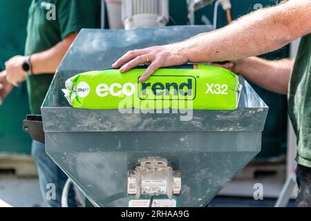 Beutel mit Eco Rend auf einem Predator-Gerät Stockfoto