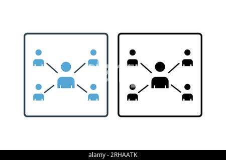 Affiliate-Symbol. Symbol für Suchmaschinenoptimierung. Geeignet für Website-Design, App, Benutzeroberflächen. Solider Symbolstil. Einfaches Vektordesign Stock Vektor