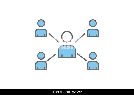 Affiliate-Symbol. Symbol für Suchmaschinenoptimierung. Geeignet für Website-Design, App, Benutzeroberflächen. Flacher Symbolstil. Einfacher Vektor de Stock Vektor