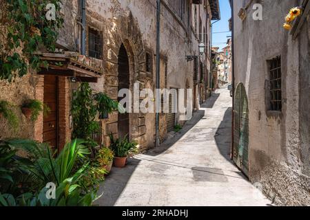 Das wunderschöne Dorf Cesi in der Provinz Terni, Umbrien, Mittelitalien. Stockfoto