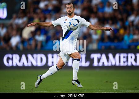 Henrikh Mkhitaryan vom FC Internazionale in Aktion während des freundlichen Fußballspiels zwischen dem FC Internazionale und KF Egnatia. Stockfoto