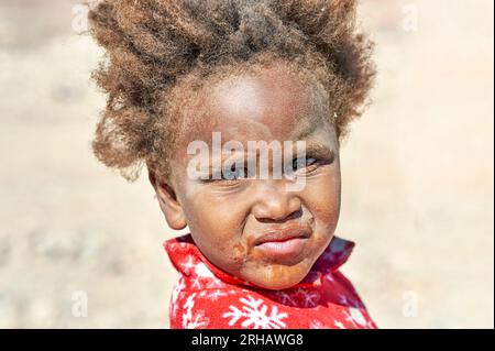 Namibia. Kinder in Palmwag Kunene Region Damaraland Stockfoto