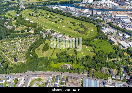 Luftaufnahme, Golfplatz Golfclub Mülheim an der Ruhr Raffelberg, Rennbahn, Speldorf - Nordwesten, Mülheim an der Ruhr, Ruhrgebiet, Nordrhein-Westph Stockfoto