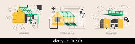 Innovative private Konstruktionstechnologien abstrakte Konzept Vektor Illustrationen. Stock Vektor