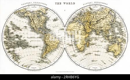 Eine Zyklopädie der Geographie, deskriptiv und physisch, die einen neuen allgemeinen Gazetteer der Welt und ein Wörterbuch der Aussprache, etc. Von James Bryce bildet Stockfoto