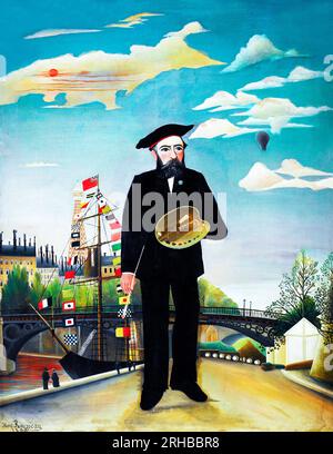 Henri Rousseau's Me: Portrait – Landschaftsberühmtes Gemälde. Original aus Wikimedia Commons. Stockfoto