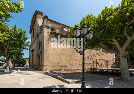 Die Kirche Maussane les Alpilles. Buches du Rhone, Provence, Frankreich Stockfoto