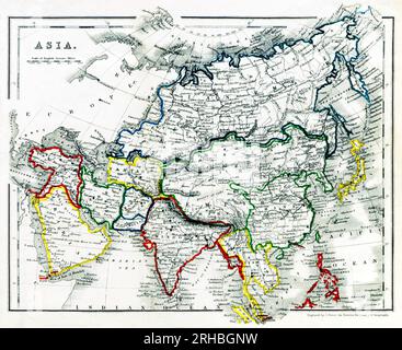 Beetons Geographiewörterbuch. Ein universeller Gazetteer. Illustriert durch Karten (1868) von Samuel Orchart Beeton. Original aus der British Library. Stockfoto